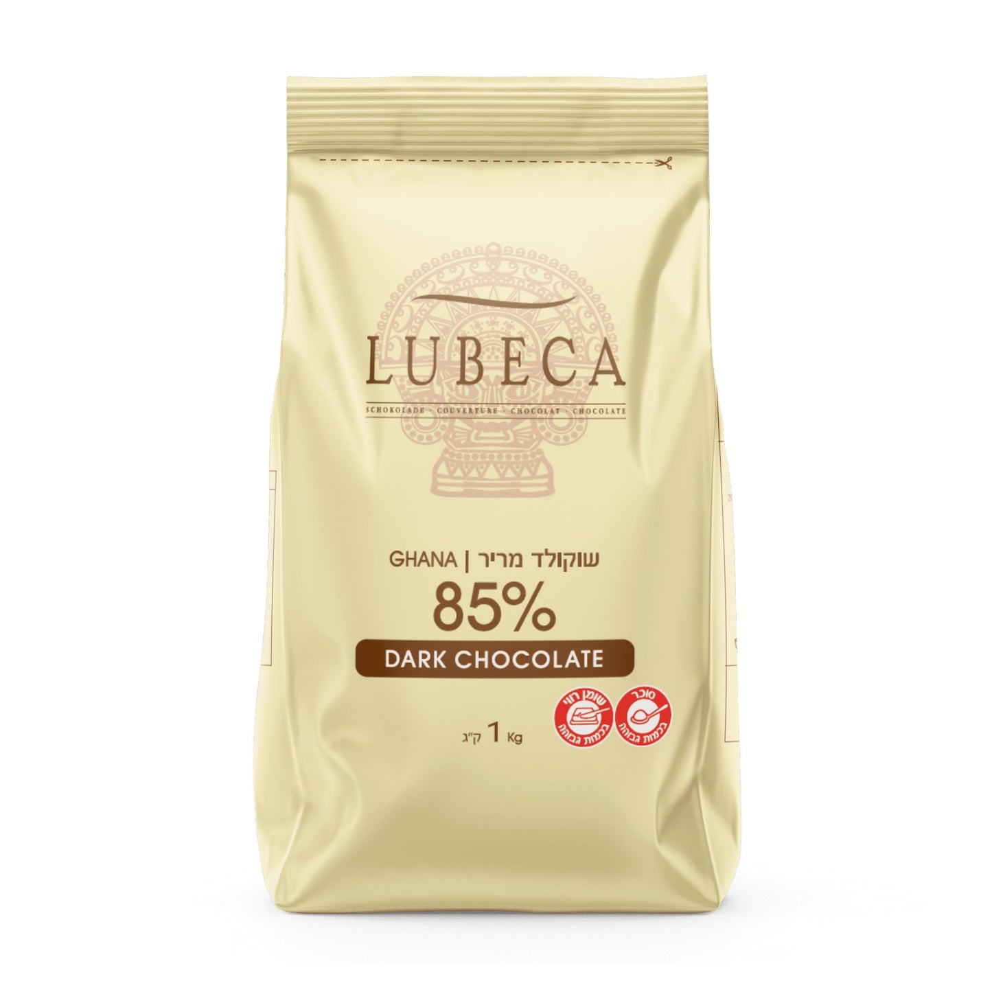 שוקולד צ׳יפס מריר מטבעות 85% GHANA CHIPS 1 ק"ג | לובקה - Lubeca - פריקפוא